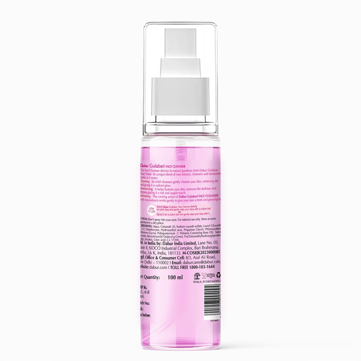 Dabur Gulabari Rose Glow Face Cleanser - 100mlx2 | Gentle Cleanser for All Skin Types | Cleaner, Balanced & Hydrated Skin