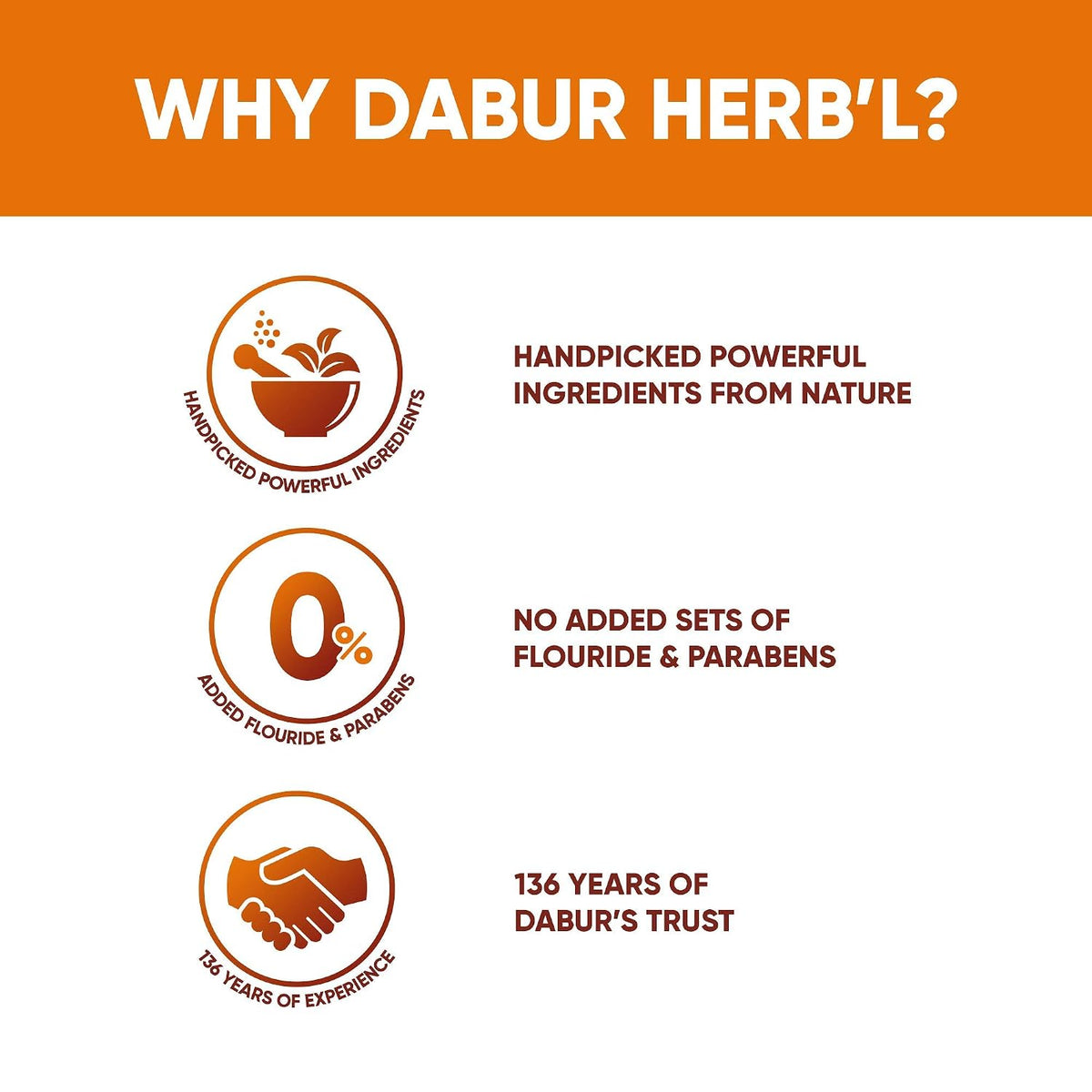 Dabur Herb'l Clove Cavity Protection Toothpaste - 600g (200g x 3) | No added Fluoride & Parabens | Fights Bacteria & Relieves Dental Pain | Provides Pleasant Mouthfeel After Brushing