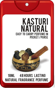 Parag Fragrances Kasturi Natural Pocket Attar Perfume 18ml (Made From Attars For Long Staying on Clothes) Easy To Use and Carry in Pocket and Purse