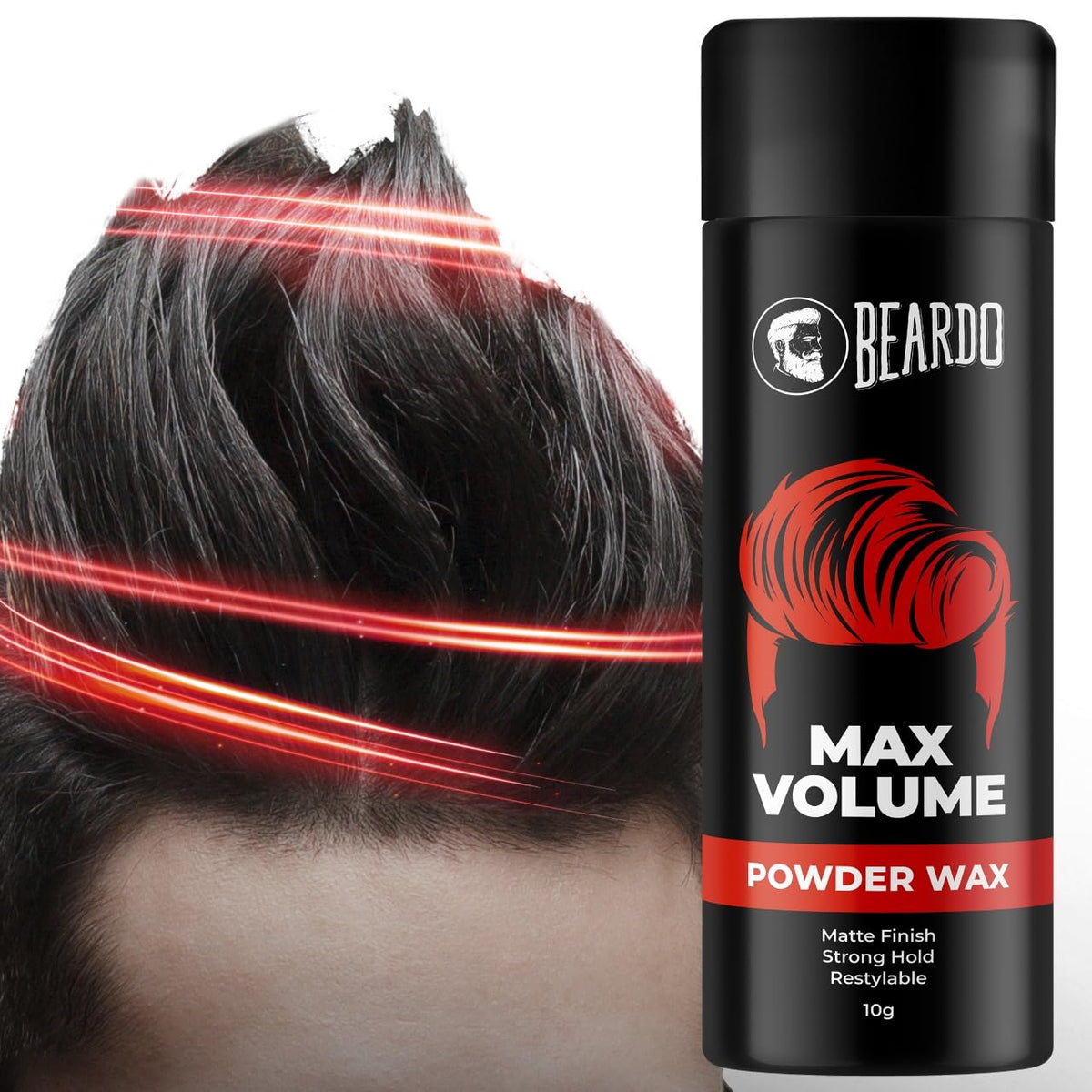 BEARDO Max Volume Powder Wax 10 gm | Strong Hold | Hair Styling Wax Set of 2 Hair Powder 20 g