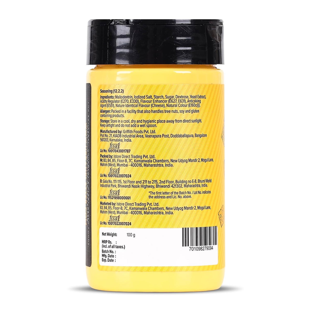 Urban Platter Cheddar Cheese Style Seasoning, 100g (Perfectly Plant-based | Ideal for Pop Corn, Fries, Pasta, and more)