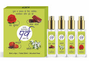 Parag Fragrances Parv 4in1 Attar Perfume Spray 8ml x 4pc Total 32ml | 100% Alcohol Free Attar Perfume For Pooja, Worship, Namaz or Personal Use/Long Lasting Natural Perfume/ 0% Alcohol