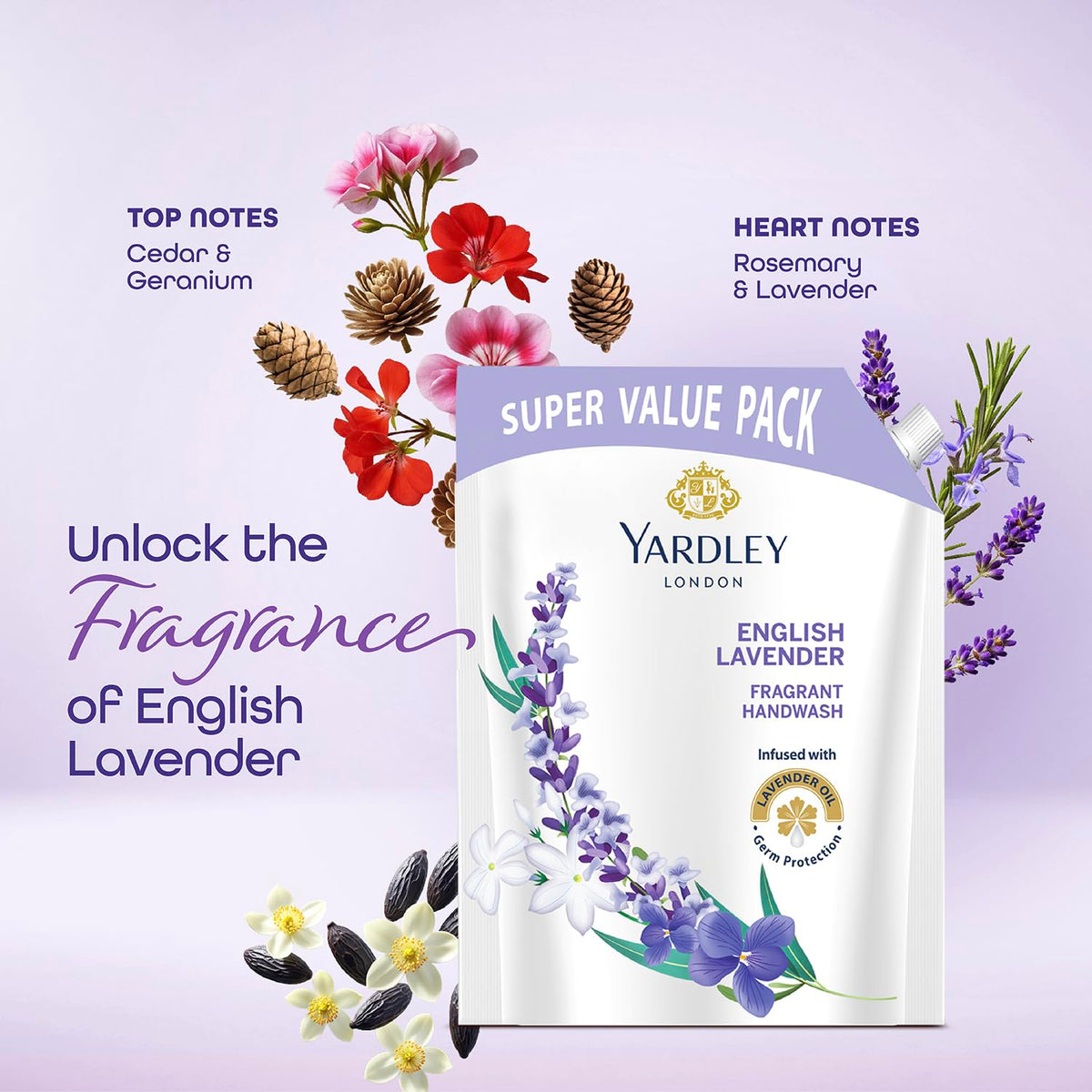 Yardley London English Lavender Fragrant Handwash 2L