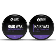 Beardo Xxtra Stronghold Hair Wax, 100 gm (Pack of 2) | Crystal Hair Wax for Men | Styling Wax for Glossy Finish & Shine | Strong Hold
