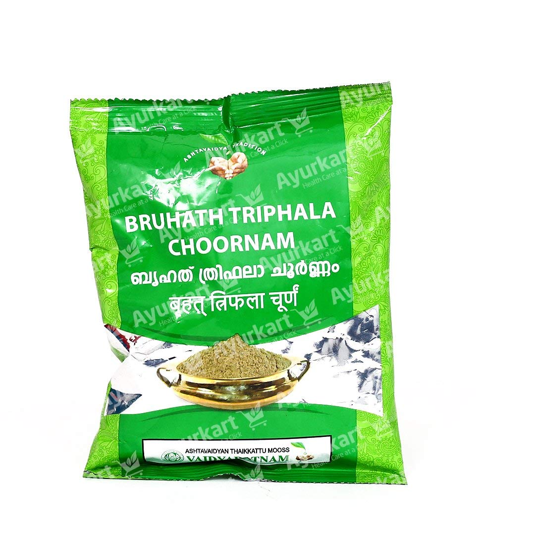 VAIDYARATNAM Bruhath Triphala Choornam(Powder, 100G X 4), Multicolour
