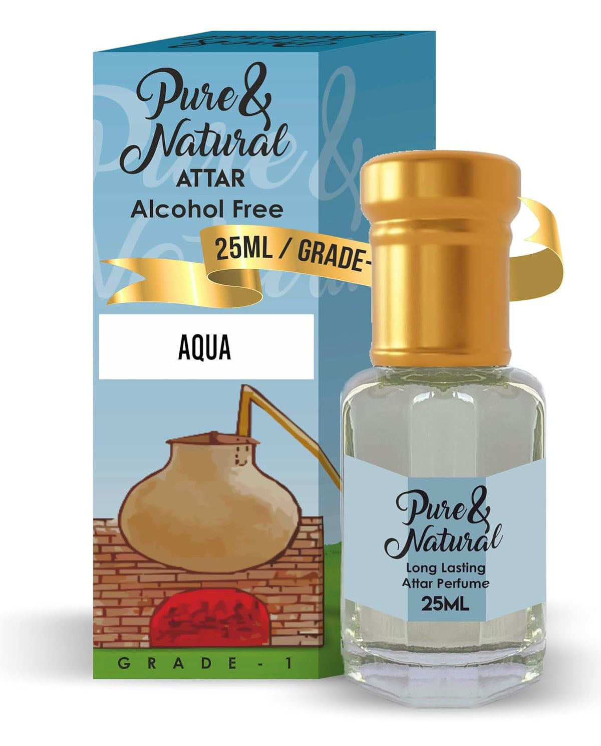 Parag Fragrances Aqua Attar 25Ml / 0% Alcohol/Pure & Natural Attar Series For Personal & Religious Use