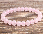 ASTRODIDI Rose Quartz Crystal Healing Love Stone Bracelet | Original Rose Quartz Love Attraction Handmade Stretchable 8 mm Beads Gemstone Bracelet