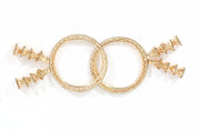 NMII Set of 4 Gold Plated Metal Latkan Bangle Set For Girls & Women with Diamond Stone | Fancy Women's Bangles | Traditional Jhumka Latkan Design Bangles | Fashion Jewelry - Set of 4 Bangles