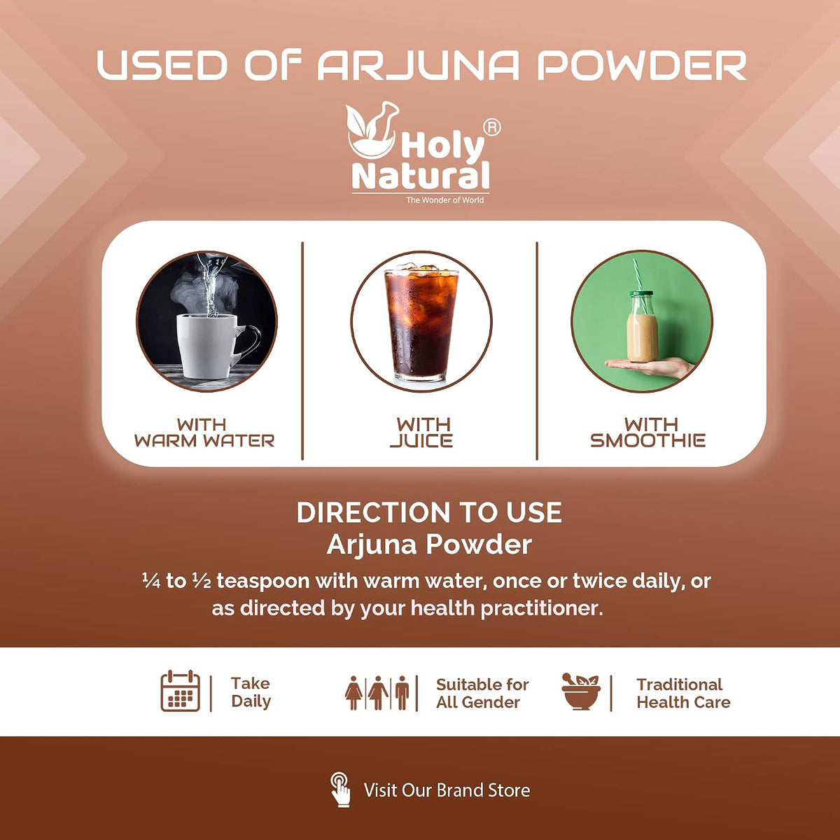 Holy Natural Arjuna bark powder (1 kg) | Arjuna Chhal Powder | Healthy Health, Immunity Booster, 100% pure powder