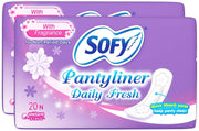 Sofy Daily Fresh Panty Liner, 20 Pieces (Pack of 2)