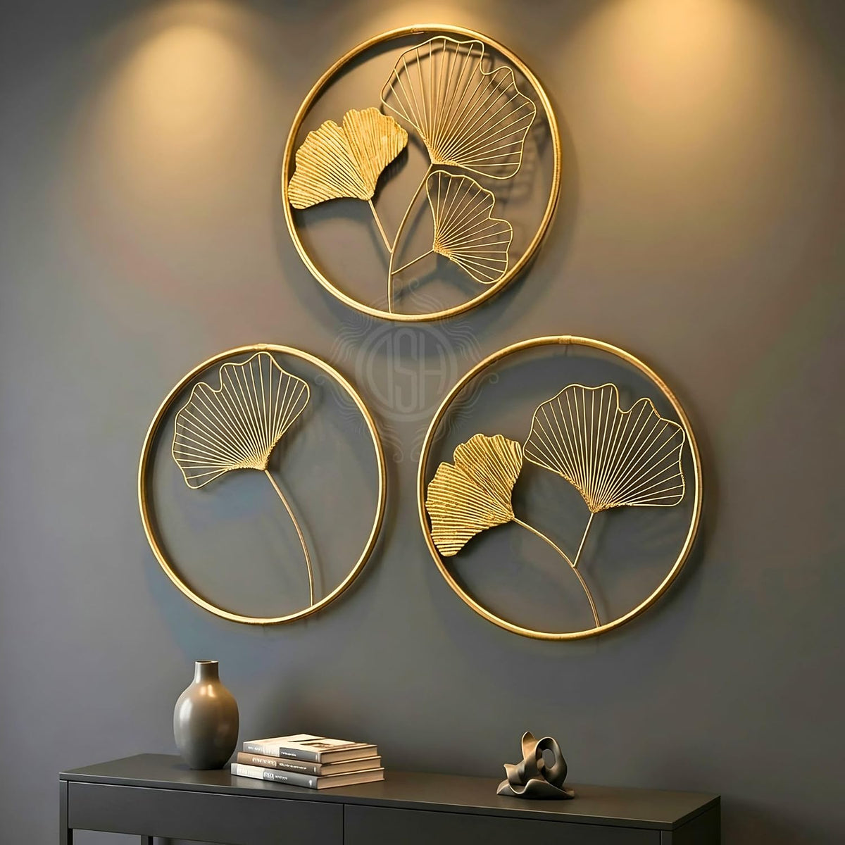DSH CRAFTING YOUR CURIOSITY Metal Wall Art Wall Sculptures Hanging Perfect For Home Decorations Living Room Bedroom. (03-RING-3P)