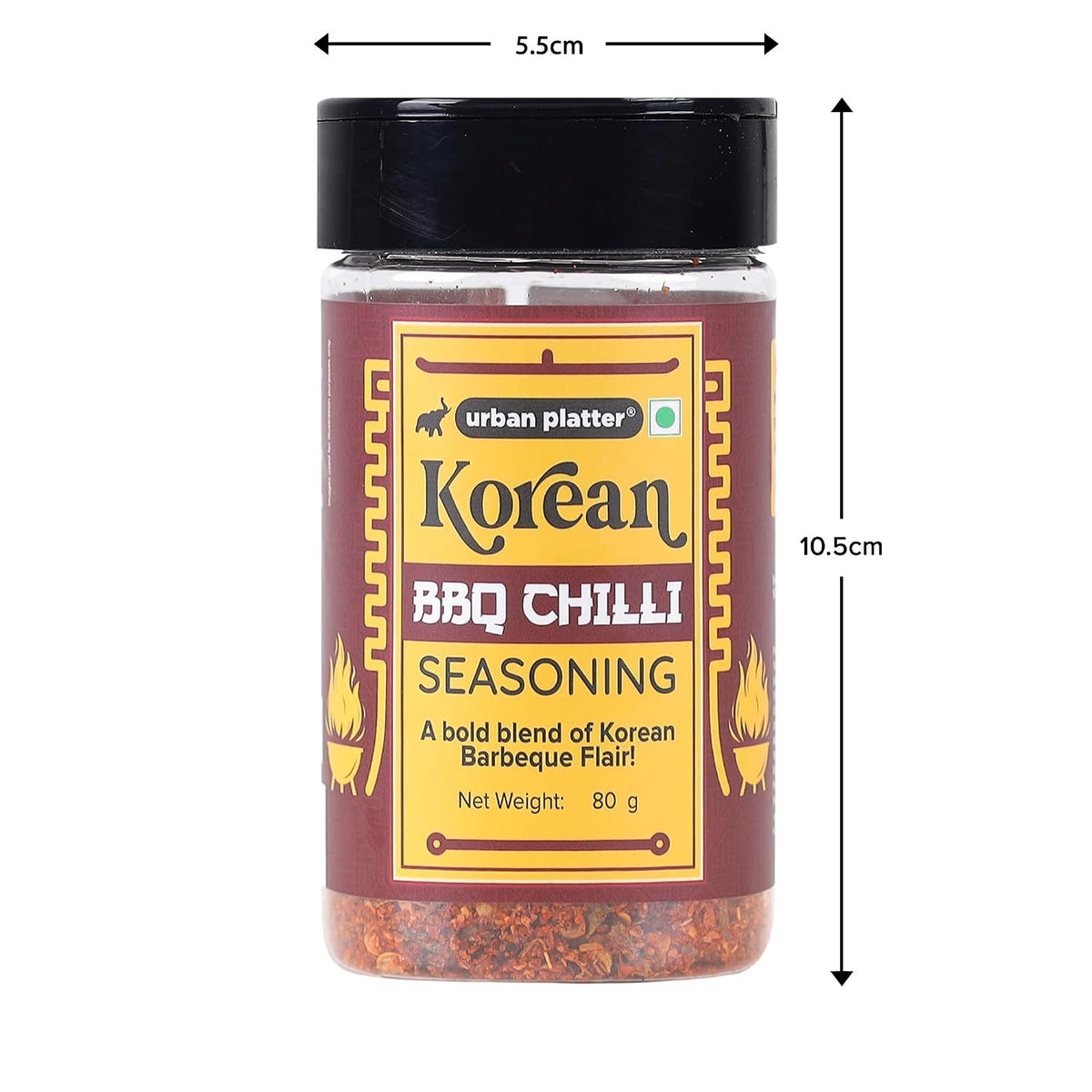 Urban Platter Korean BBQ Chilli Seasoning, 80g (Plant-Based | Bold BBQ-Style Grilling | Signature Korean-Style Flavour)