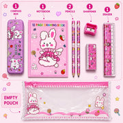 Toy Imagine Kids Stationery Kit for Birthday Return Gift | Pencils, Eraser, Scale & Sharpener | Ideal for School, Party Distribution, Kanjak, Festivals & Classroom Gifts (Pack of 8)