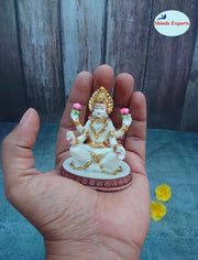 SHINDE EXPORTS Goddess laxmi Devi Marble murti Small Lakshmi Statue Idol for Home Pooja