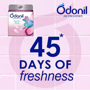 Odonil Bathroom & Toilet Air Freshener Blocks 288g (Pack of 4 x 72g) | Germ Protection | Lasts Up to 45 Days Freshness | 4 Fragrances in One Pack | Lavender, Orchid, Jasmine & Rose | For Home & Office