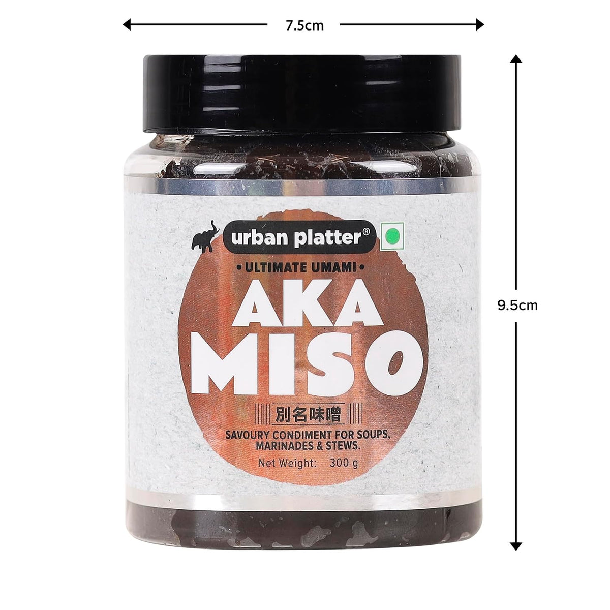Urban Platter Aka Miso Paste, 300g (Dark Miso | Fermented Soybean Paste | Preservative-Free | Deep Umami Flavor)