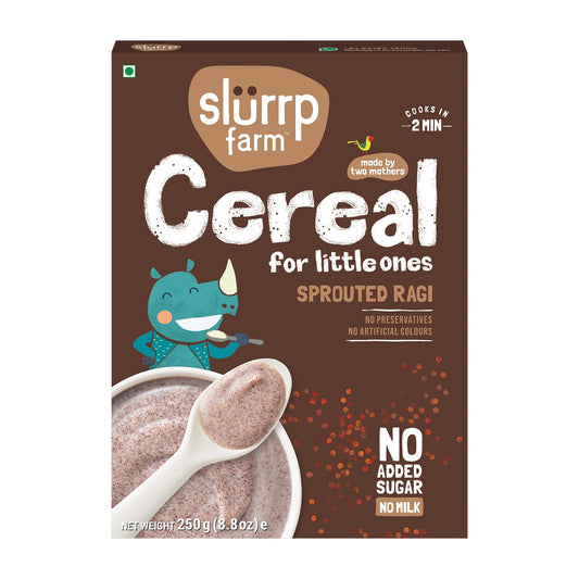SLURRP FARM No Added Sugar,No Salt,Sprouted Ragi Powder,250 Gram