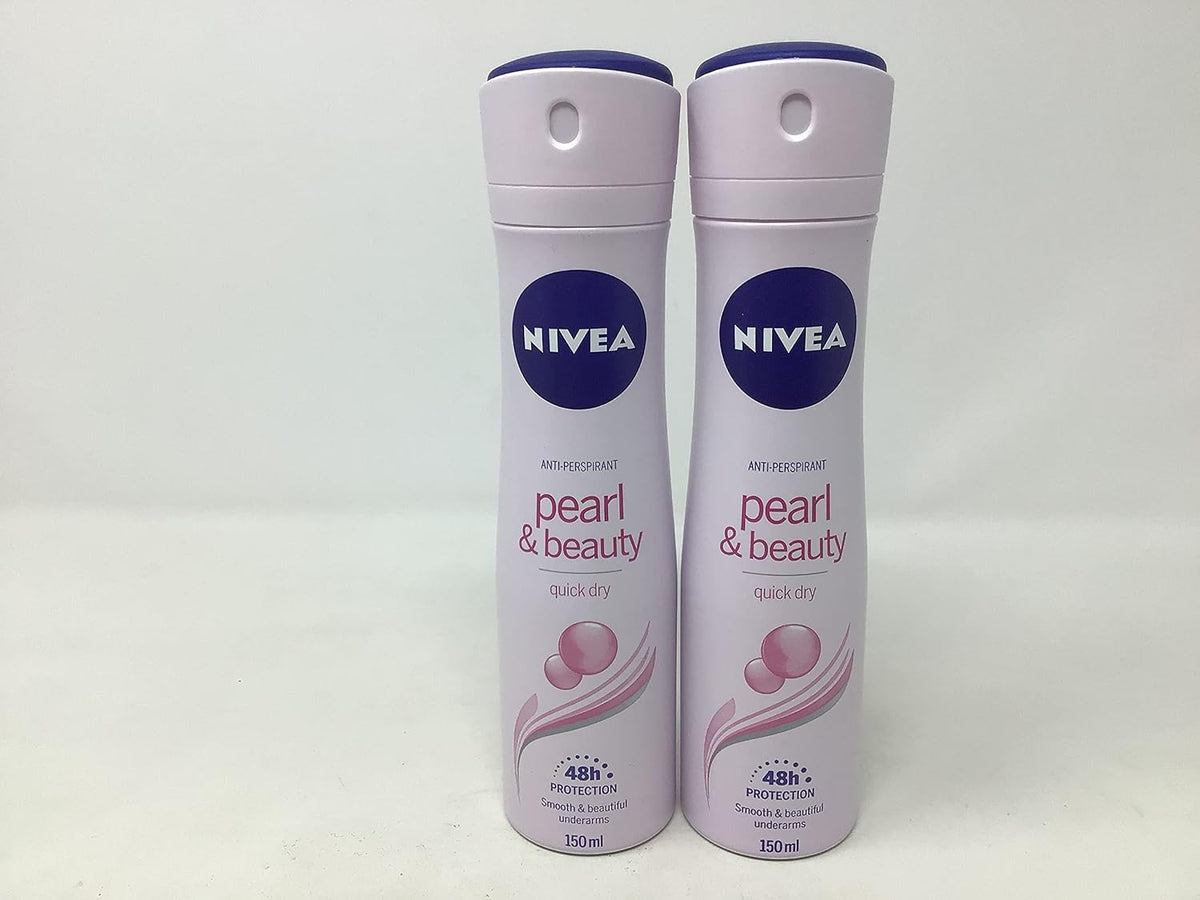 Nivea for Women Pearl Beauty Deodorant (Pack of 2) 150 ml