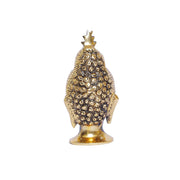 KridayKraft Lord Gautam Buddha Metal Statue Beautiful Gold Antique Finishing Meditation Buddha Murti Religious Idol for Home Office Decoration & Pooja Gifting Purpose Sculpture...