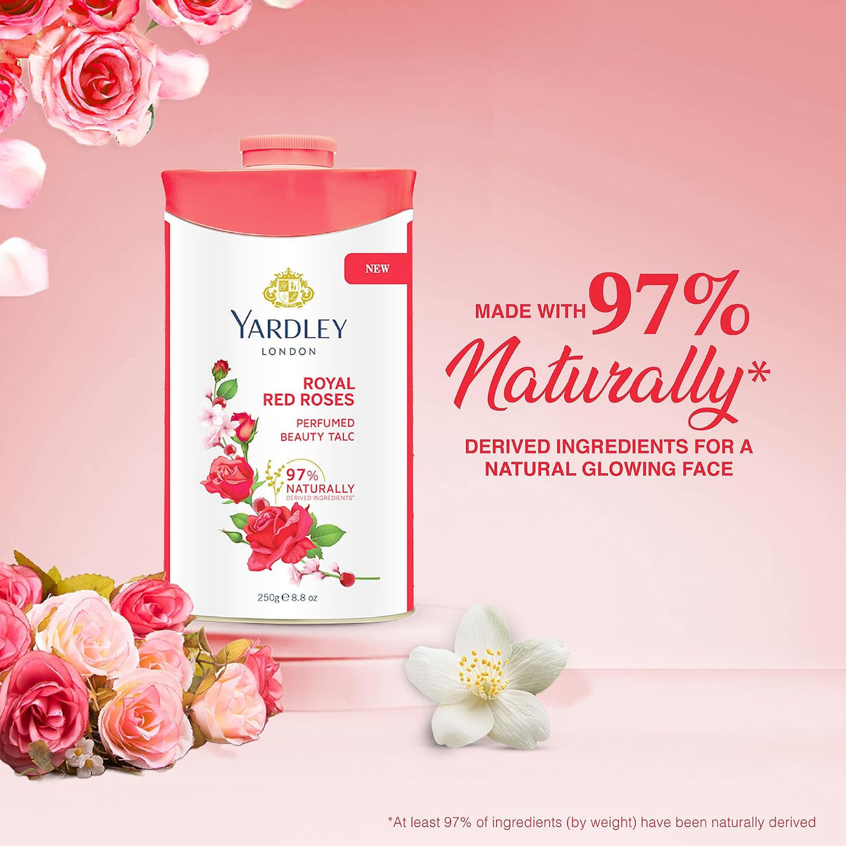 Yardley London Royal Red Rose Talc for Women, 250g