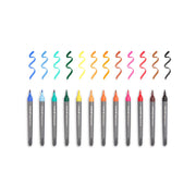 Camel Artist Fine Brush Pen Set - 12 Shades, Assorted