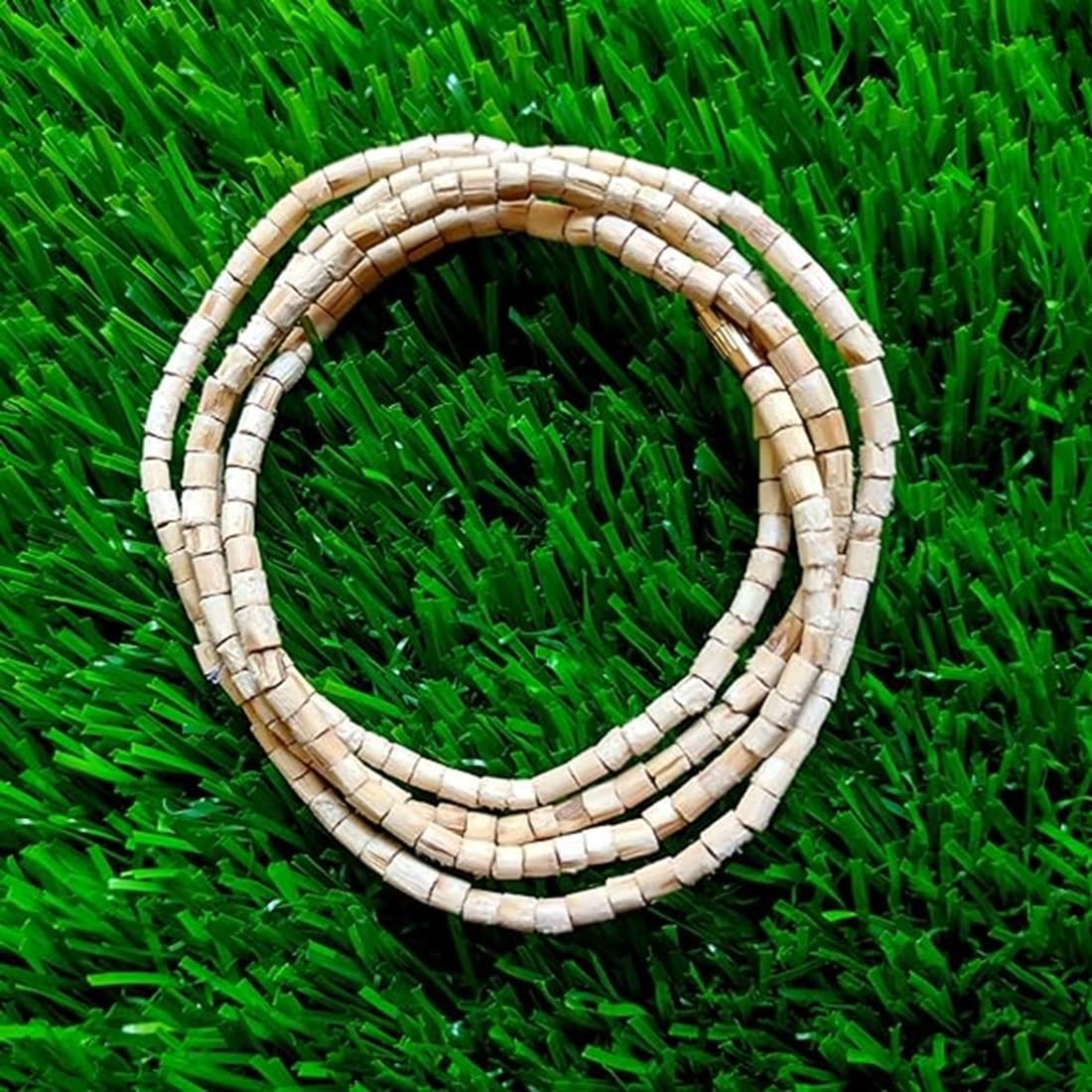 ASTRODIDI 2 Round Original and Natural Tulsi Kanthi Mala | Vrindavan Iskcon Natural Vaishnav Two Round Tulasi Holy Basil Mala for Men & Women (Size: 3mm, Length: Approx 32 inches)
