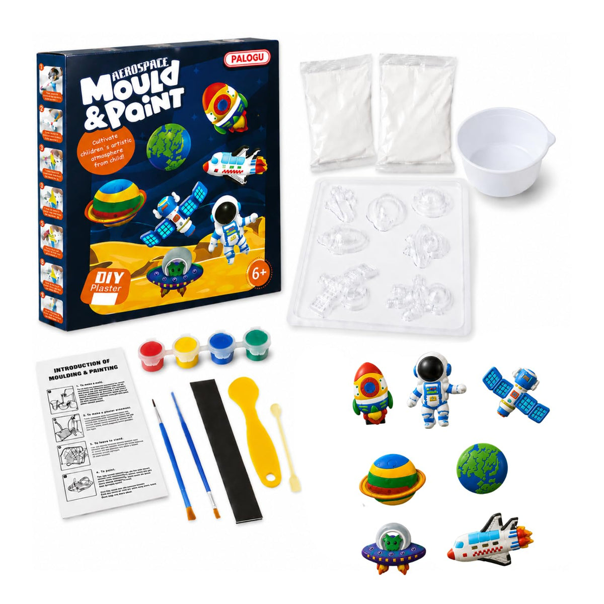 Toy Imagine DIY Space Mould & Paint Craft Kit for Kids Age 6-12 Years