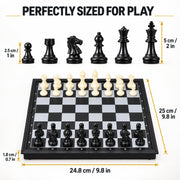 Toy Imagine Magnetic Chess Board Game – Folding Travel Chess Set with Pieces Storage | Portable Strategy Game for Kids & Adults | 2 Player Board Game for Travel, Learning & Fun