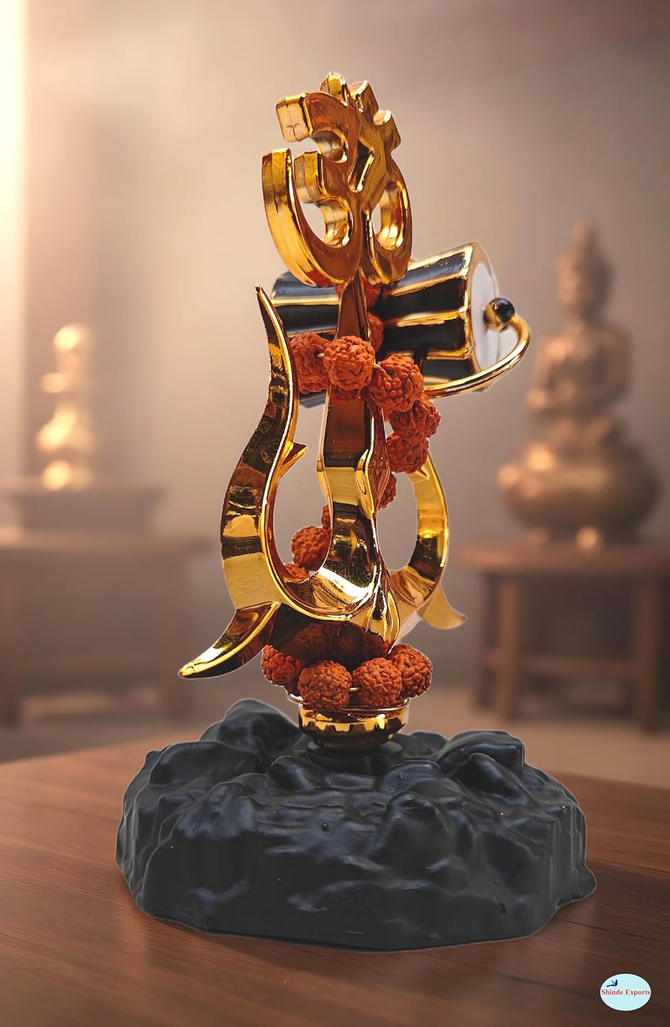 SHINDE EXPORTS Religious Plastic car Dashboard Idols Accessories Stand venkateshwara Shiva tirupati Balaji, Ganesha for Decoration Items Symbol (trishul & damru)