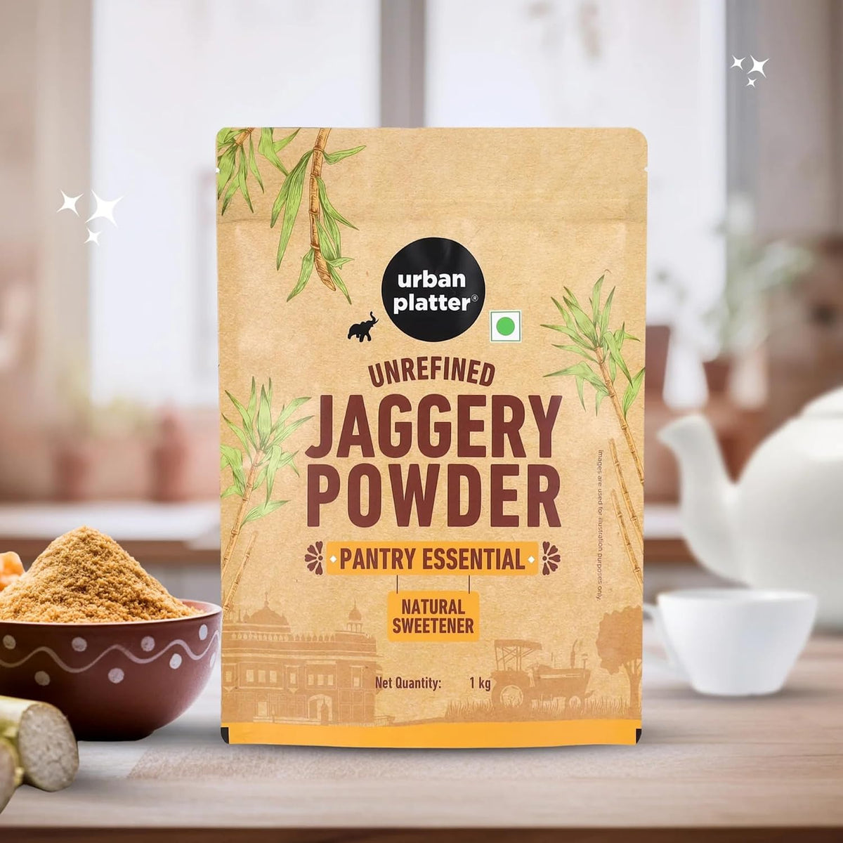 Urban Platter Jaggery Powder, 1Kg / 35.2oz [Pure, Natural & Chemical Free]