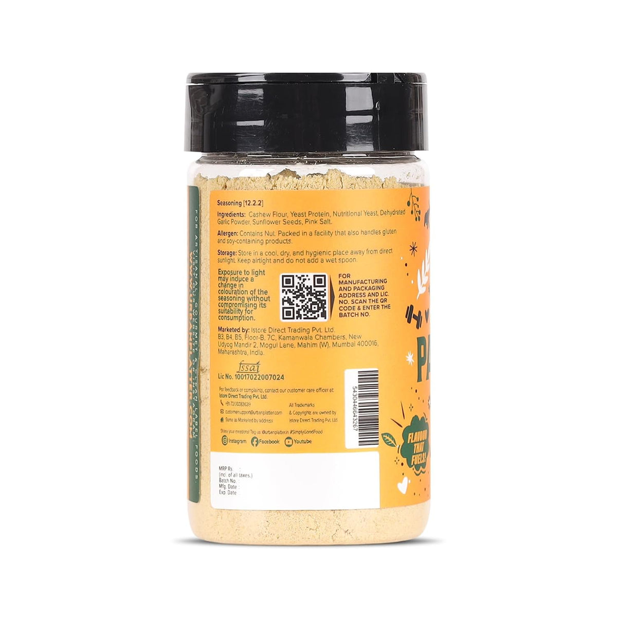 Urban Platter Keto-friendly Parmesan Cheese Seasoning, 100g (High-Protein, Umami-Rich Cheesy Sprinkle for Pasta, Popcorn & Salads)