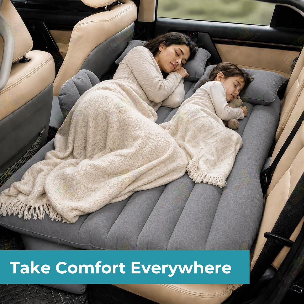 Toy Imagine Inflatable Car Bed with Air Pump & 2 Pillows