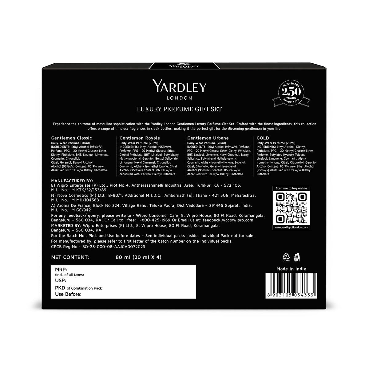 Yardley London Gentleman Luxury Perfume Gift Set