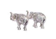 KridayKraft Elephant showpiece Figurine Small Size Statue Silver Polish 2 pcs Set for Enhance Your Home,Office Table Decorative & Gift Article,Animal Showpiece Figurines...