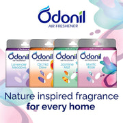 Odonil Bathroom Air Freshner Blocks Mixed Fragrances - 192g (48g*4) | Mixed Fragrances: Jasmine, Lavender, Orchid, Rose| Long Lasting Fragrance | Lasts upto 30 days (Pack of 2)