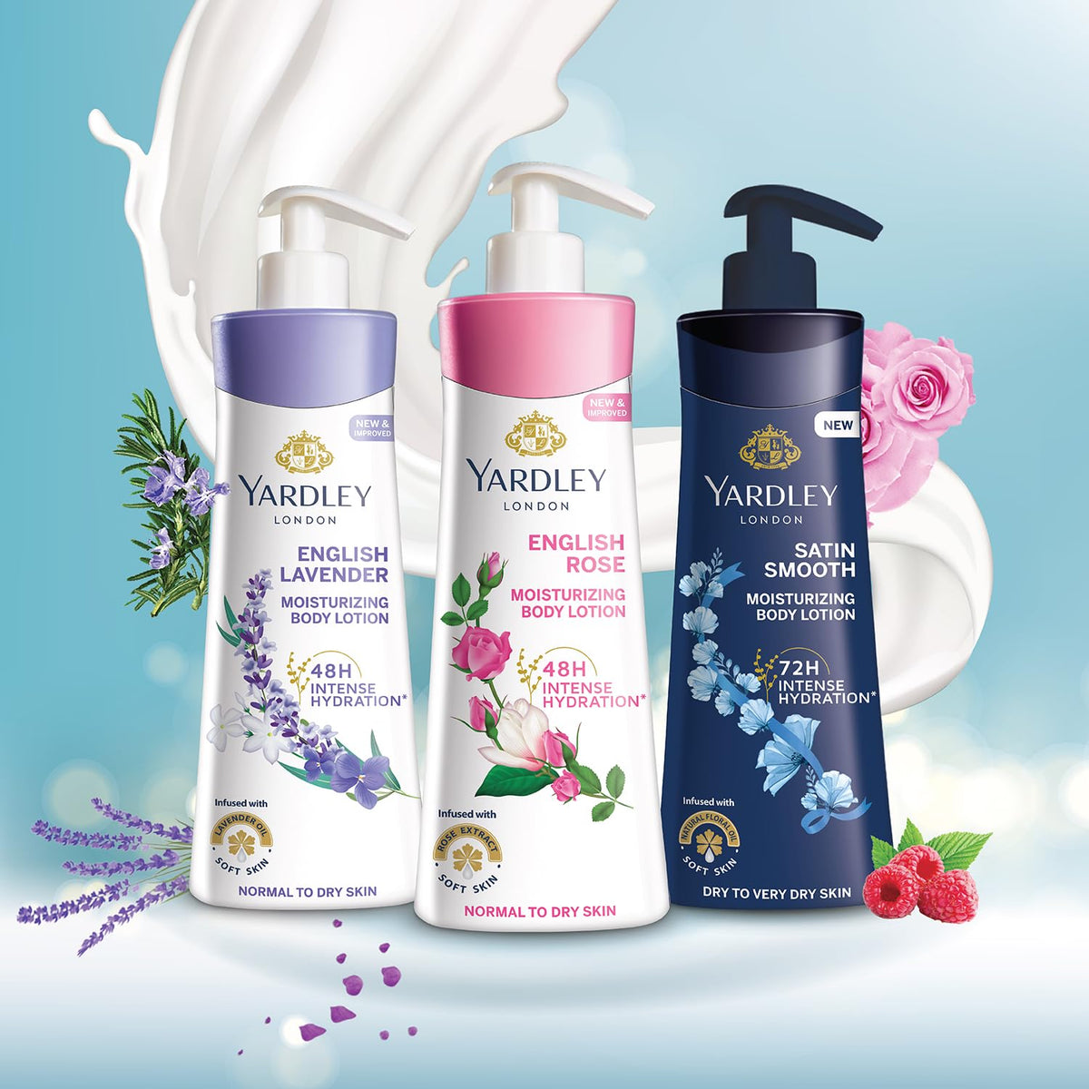 Yardley London English Rose Moisturizing Body Lotion With Germ Shield| Infused With Rose & Geranium Oil| Daily Use Hand & Body Lotion With Vitamin C & B3 For Women| 400ml