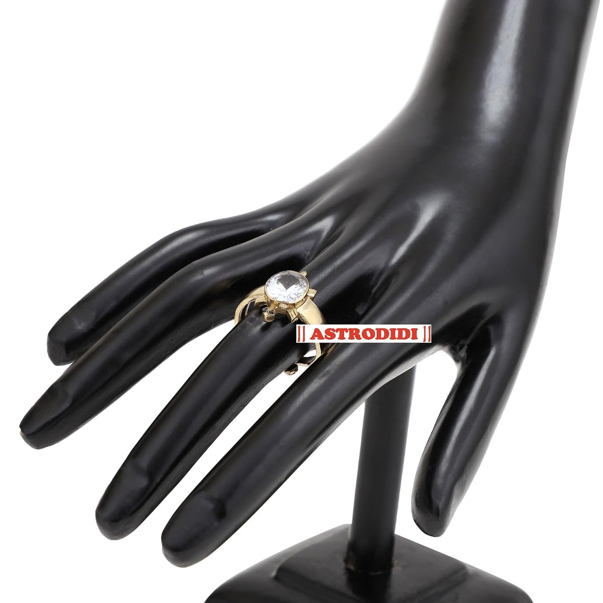 ASTRODIDI White Zircon Stone Tortoise Ring | Adjustable Brass Kachua Turtle Meru Fashion Ring For Men Women Boys and Girls