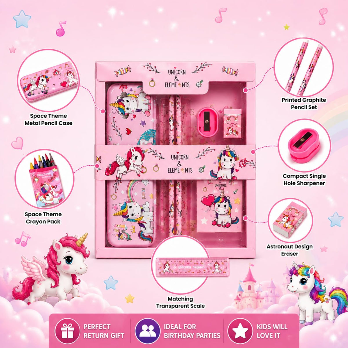 Toy Imagine Pack of 12 Stationery Set for Boys & Girls