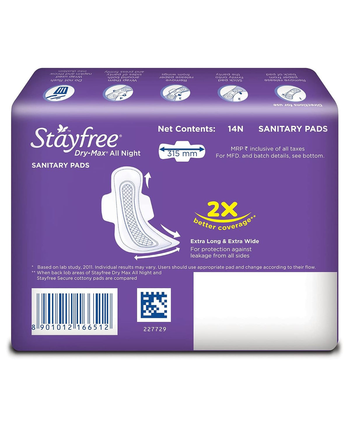 STAYFREE Sanitary napkins (14+14 Count) Sanitary Pad (Pack of 2)
