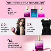 Bella Vita Luxury Date Woman Eau De Liquid Perfume With Pink Pepper, Jasmine & Vanilla|Premium, Long Lasting Floral & Fruity Fragrance For Women, 100Ml (Pack Of 4)