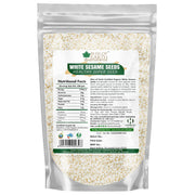 Bliss of Earth Sesame Seeds 1kg Organic White For Eating, Raw Til Seeds