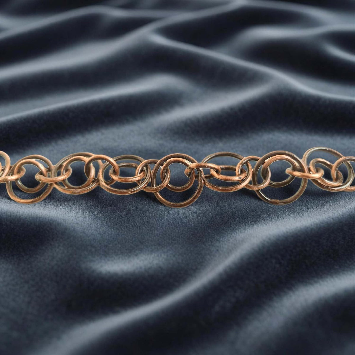 SHINDE EXPORTS Pure Copper Link Chain Bracelet Unisex S Hook 8.5 Inch