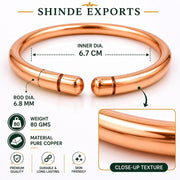 SHINDE EXPORTS Pure Copper Kada/Bracelet for Men and Women.