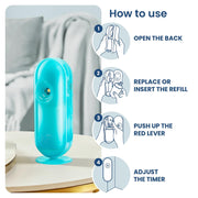 Godrej aer Matic Kit (Machine + 1 Refill) - Automatic Room Fresheners with Flexi Control Spray | Cool Surf Blue | 2000 Sprays Guaranteed | Lasts up to 60 days (225ml)