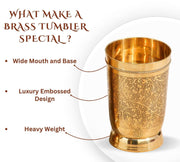 DSH Pure Brass Tumbler Glass Designer Drinking Water Glass Traditional Drinkware & Serveware Glass (1)