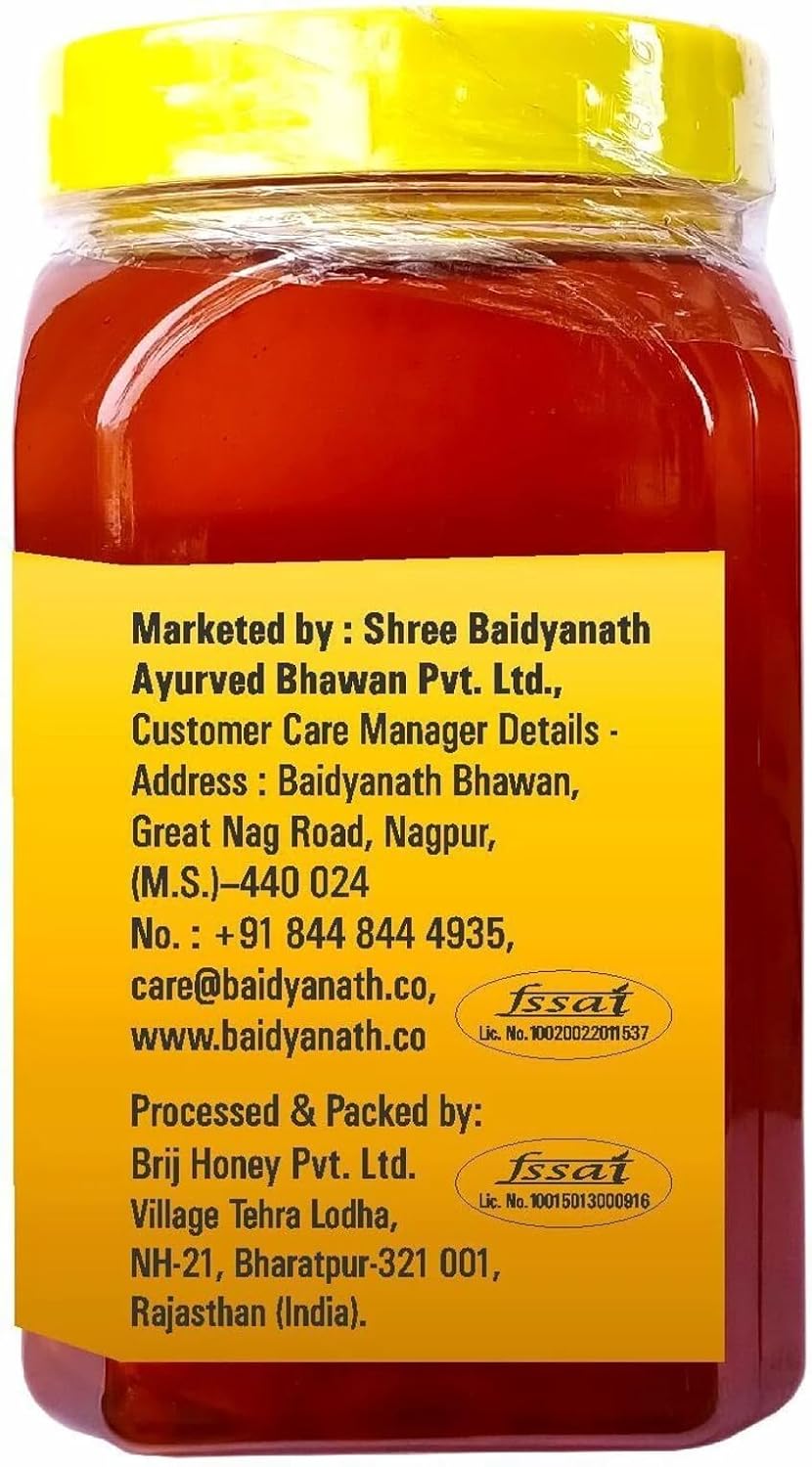 Baidyanath Asli Ayurved Honey 1Kg | Natural Immunity Booster, Pure & Wholesome - Weight Loss Support, Radiant Skin, Cough & Cold Defense | No Added Sugar