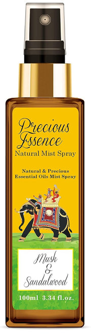 Parag Fragrances Musk & Sandalwood Essential Oil With Attar Mist Spray 100ml Best Long Lasting Fragrance For Men and Women