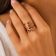 SHINDE EXPORTS Designing Pure Copper magnetic ring for men and women 8mm