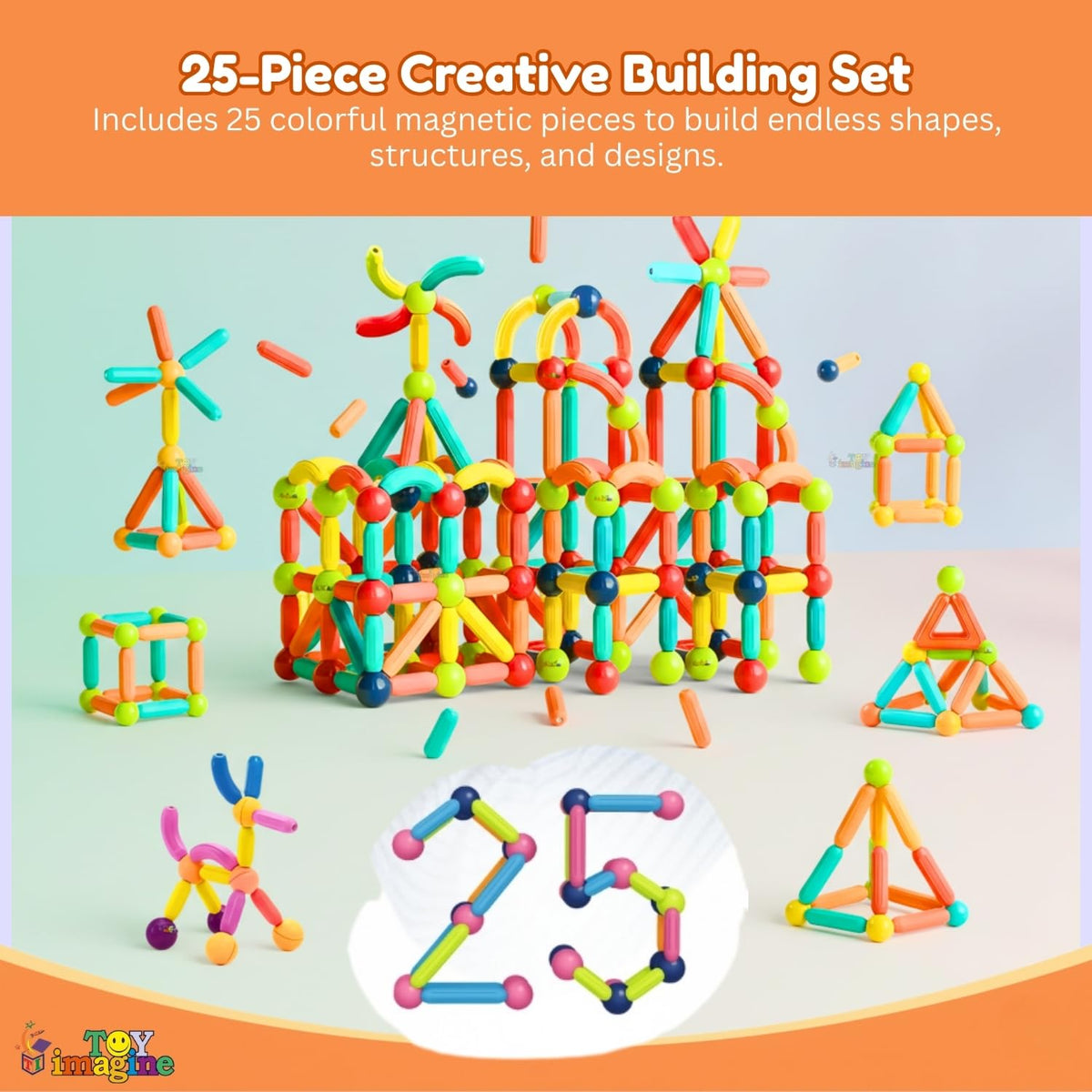 Toy Imagine Magnetic Building Blocks 25pcs
