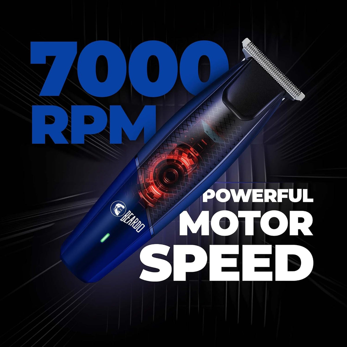 Beardo EZ Ape-X Beard Trimmer for Men | Trimmer for Gen Z | 110 Mins Runtime | 7000 RPM Powerful Motor | Multiple Length Settings | Durable Trimmer